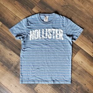 Men's Hollister Grey Stripe Tshirt